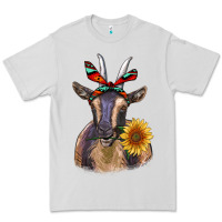 Dove Grey sunflower aztec ribbon goat Premium Tee - RanaPortraitStore