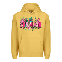 Antique Gold i am a survivor Premium Hoodie - NancyCooperArtShop
