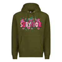 Army Green i am a survivor Premium Hoodie - NancyCooperArtShop