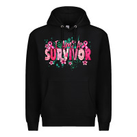 Black i am a survivor Premium Hoodie - NancyCooperArtShop