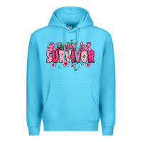 Ocean Blue i am a survivor Premium Hoodie - NancyCooperArtShop