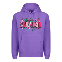 Purple i am a survivor Premium Hoodie - NancyCooperArtShop