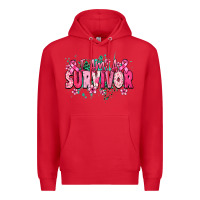 Red i am a survivor Premium Hoodie - NancyCooperArtShop