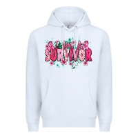 White i am a survivor Premium Hoodie - NancyCooperArtShop