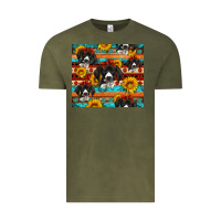 Vintage Olive western german shorthaired pointer Vintage Tee - Artiststas