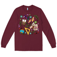 Burgundy teacher tools Long Sleeve Tee - MaliasSmallBusiness