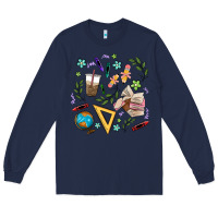 Navy teacher tools Long Sleeve Tee - MaliasSmallBusiness