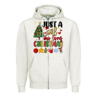 Just A Girl Who Loves Christmas Zipper Hoodie | Teevron