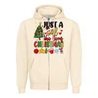 Sandshell just a girl who loves christmas Zipper Hoodie - MaliasSmallBusiness