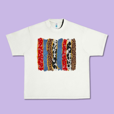 Western Brushstroke Urban Heavy Tee Designed By Adodesignshop