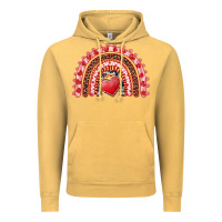 Vintage Mustard valentines day rainbow with heart Vintage Hoodie - RanaPortraitStore