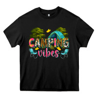 Black camping vibes Heavy Core Tee - Zillion Design Studio
