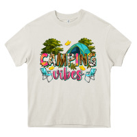 Cream camping vibes Heavy Core Tee - Zillion Design Studio
