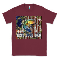 Burgundy Western Reel Cool Dad Bass Classic Tee - LillyAllenDesigns