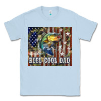 Dusty Blue Western Reel Cool Dad Bass Classic Tee - LillyAllenDesigns