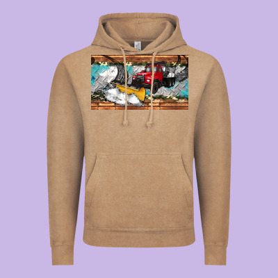 Snow Truck Sippy Cup Vintage Hoodie Designed By Artiststas