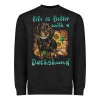Black life is better with a dachshund Heavyweight Sweatshirt - BarkalooDesign