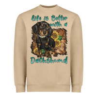 Mushroom life is better with a dachshund Heavyweight Sweatshirt - BarkalooDesign