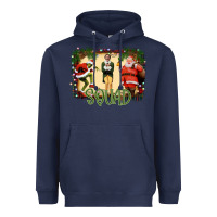 Navy Christmas Friends Squad Heavyweight Hoodie - Bettercallsaul