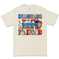 Diamonds Are A Girl's Best Friend Baseball Premium Tee | Teevron