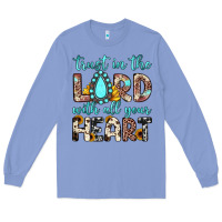 Colony Blue trust in the lord with all your heart Long Sleeve Tee - JahusDesignShop