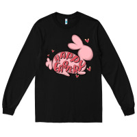 Black happy easter Long Sleeve Tee - MaliasSmallBusiness