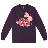 Plum happy easter Long Sleeve Tee - MaliasSmallBusiness