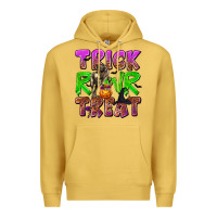 Antique Gold Trick Rawr Treat Premium Hoodie - texasbilliewilder