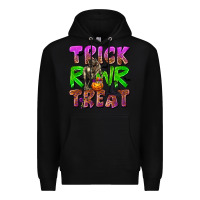 Black Trick Rawr Treat Premium Hoodie - texasbilliewilder