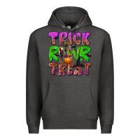 Charcoal Heather Trick Rawr Treat Premium Hoodie - texasbilliewilder