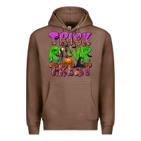 Chestnut Trick Rawr Treat Premium Hoodie - texasbilliewilder