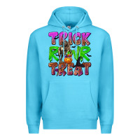 Ocean Blue Trick Rawr Treat Premium Hoodie - texasbilliewilder
