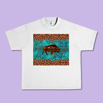 Bison Leopard Gemstone Urban Heavy Tee Designed By Artiststas