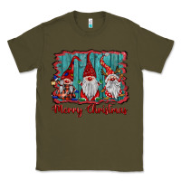 Army Green merry christmas gnomes Classic Tee - BarkalooDesign
