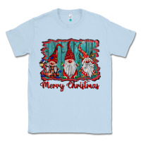 Dusty Blue merry christmas gnomes Classic Tee - BarkalooDesign