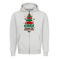 Dove Grey crocin around the christmas tree Zipper Hoodie - MaliasSmallBusiness