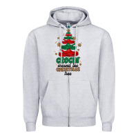 Heather Grey crocin around the christmas tree Zipper Hoodie - MaliasSmallBusiness