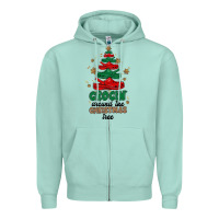 Seafoam crocin around the christmas tree Zipper Hoodie - MaliasSmallBusiness