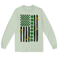 Matcha shamrock usa flag Long Sleeve Tee - MaliasSmallBusiness