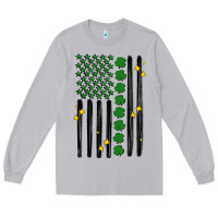 Shamrock Usa Flag Long Sleeve Tee | Teevron