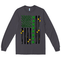 Smoke shamrock usa flag Long Sleeve Tee - MaliasSmallBusiness