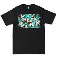 Black Cowhide Background Western Premium Tee - texasbilliewilder