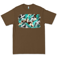 Cacao Cowhide Background Western Premium Tee - texasbilliewilder