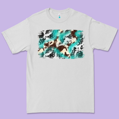 Cowhide Background Western Premium Tee Designed By Texasbilliewilder