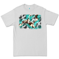 Dove Grey Cowhide Background Western Premium Tee - texasbilliewilder