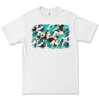 White Cowhide Background Western Premium Tee - texasbilliewilder