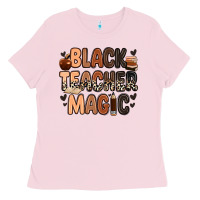 Bubblegum Pink black teacher magic Ladies Tee - Zillion Design Studio