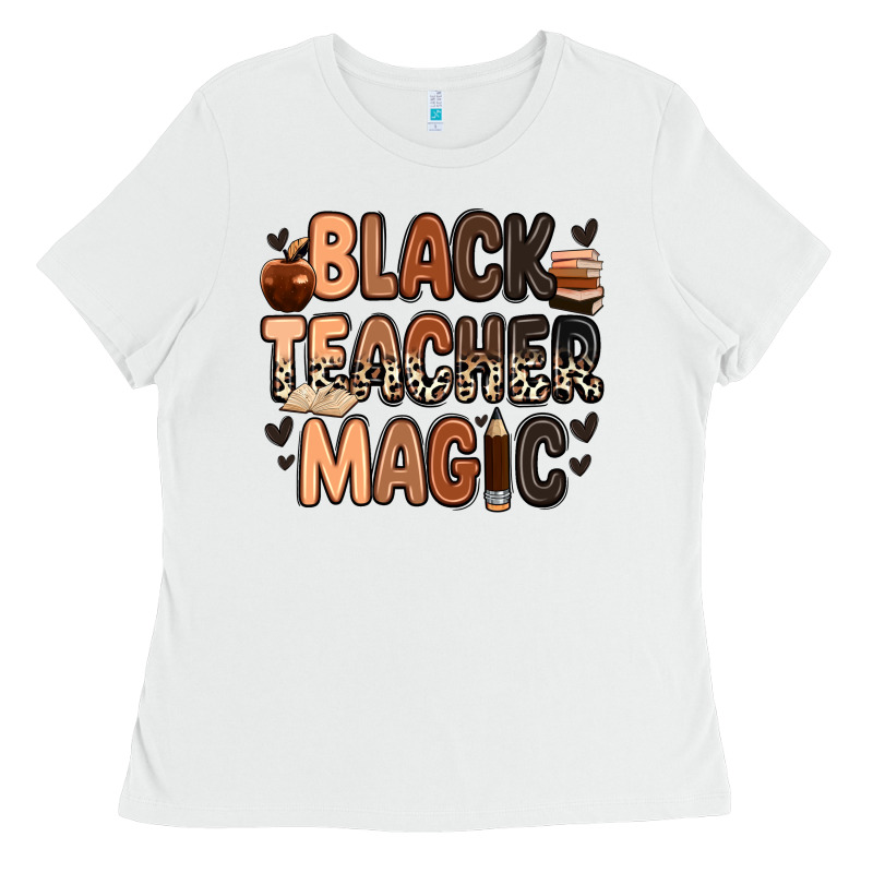 Black Teacher Magic Ladies Tee by Zillion Design Studio | Teevron