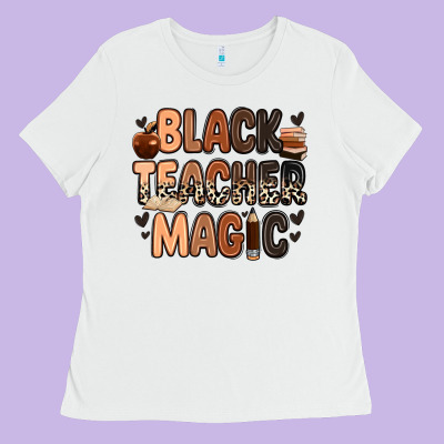Black Teacher Magic Ladies Tee Designed By Zillion Design Studio