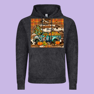 Grateful Thankful Blessed Vintage Hoodie Designed By Jahusdesignshop
